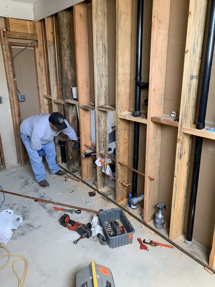 Commercial rough-in plumbing for Gas Line Repair in Bedford